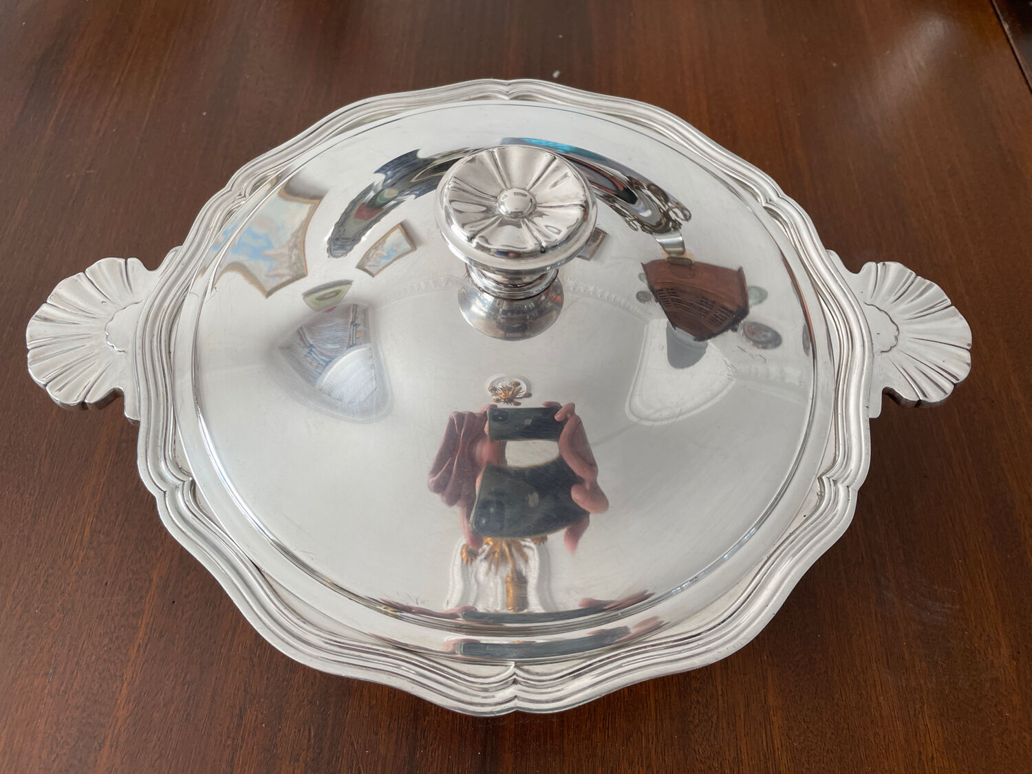 Vegetable Christofle silver metal Louis XV style "net/Chinon