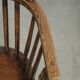 Chaise à épingles anglaise antique, chaise Windsor du début du 19e siècle.