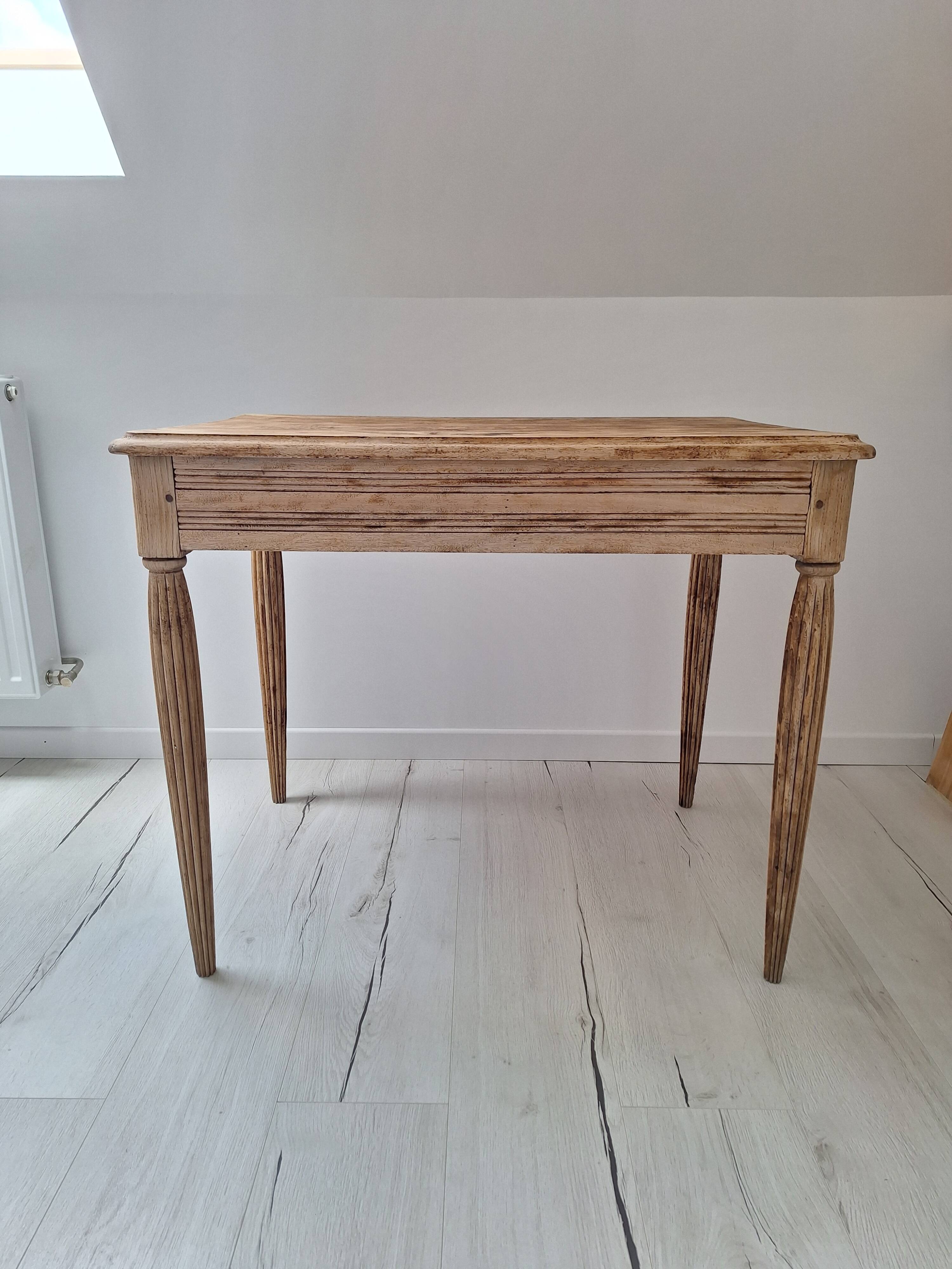 Desk / Side table / Art Deco console in solid wood from the 1930s-1940s