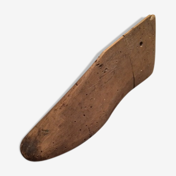 Very old wooden shoe