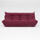 Canapé trois places Togo en bouclé bordeaux par Michel Ducaroy pour Ligne Roset