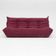 Togo three-seater sofa in burgundy bouclé by Michel Ducaroy for Ligne Roset
