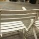 Garden furniture table and 4 armchairs 60's in its juice