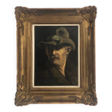 Portrait of an old man, oil on canvas signed