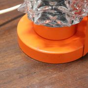 Murano Glass and Orange Metal Table Lamp, Italy, 1950s