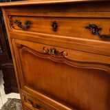 Louis XV style solid cherry wood secretary