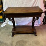 Solid walnut console