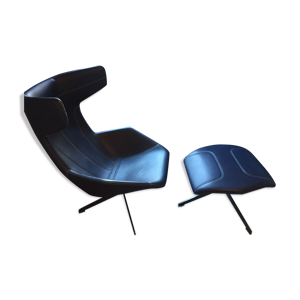 Fauteuil pivotant à oreilles et