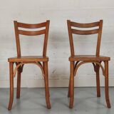 Pair of vintage Baumann bistro chairs