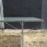 Moment glass and metal table by Niels Gammelgaard for Ikea