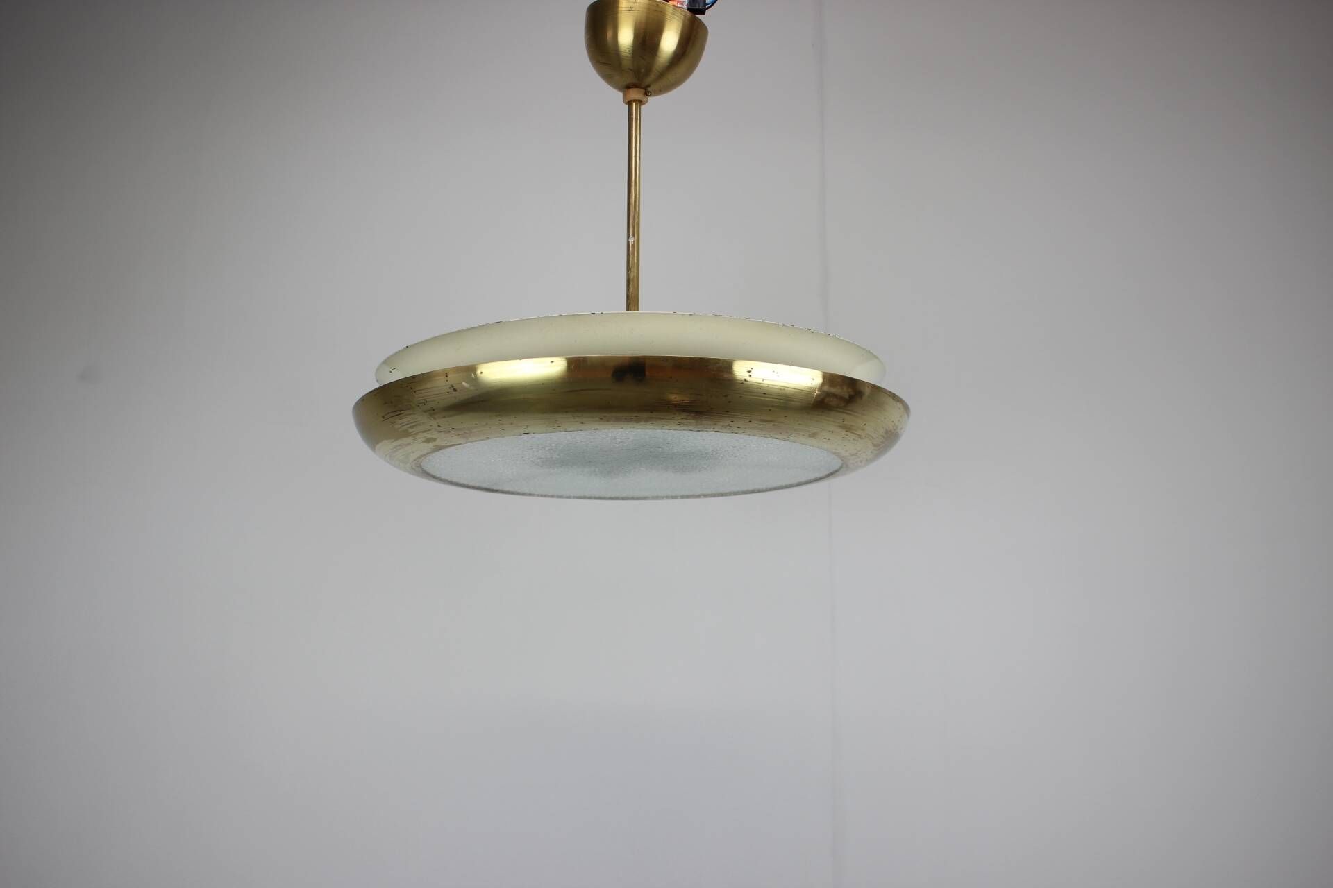 Bauhaus UFO pendant lamp by Josef Hurka for Napako, 1930s