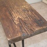 Metal wood console