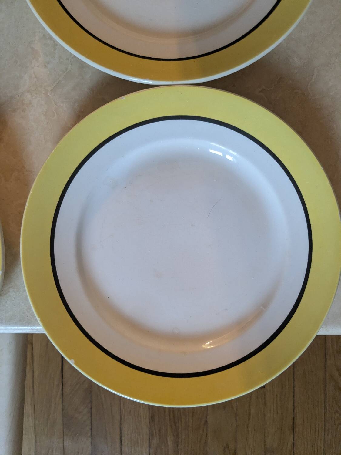 Six vintage dinner plates