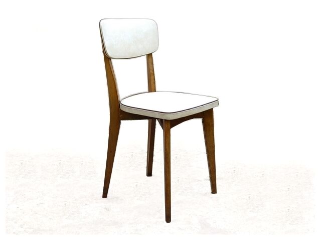 Vintage chairs 50s/60s skai and light beech