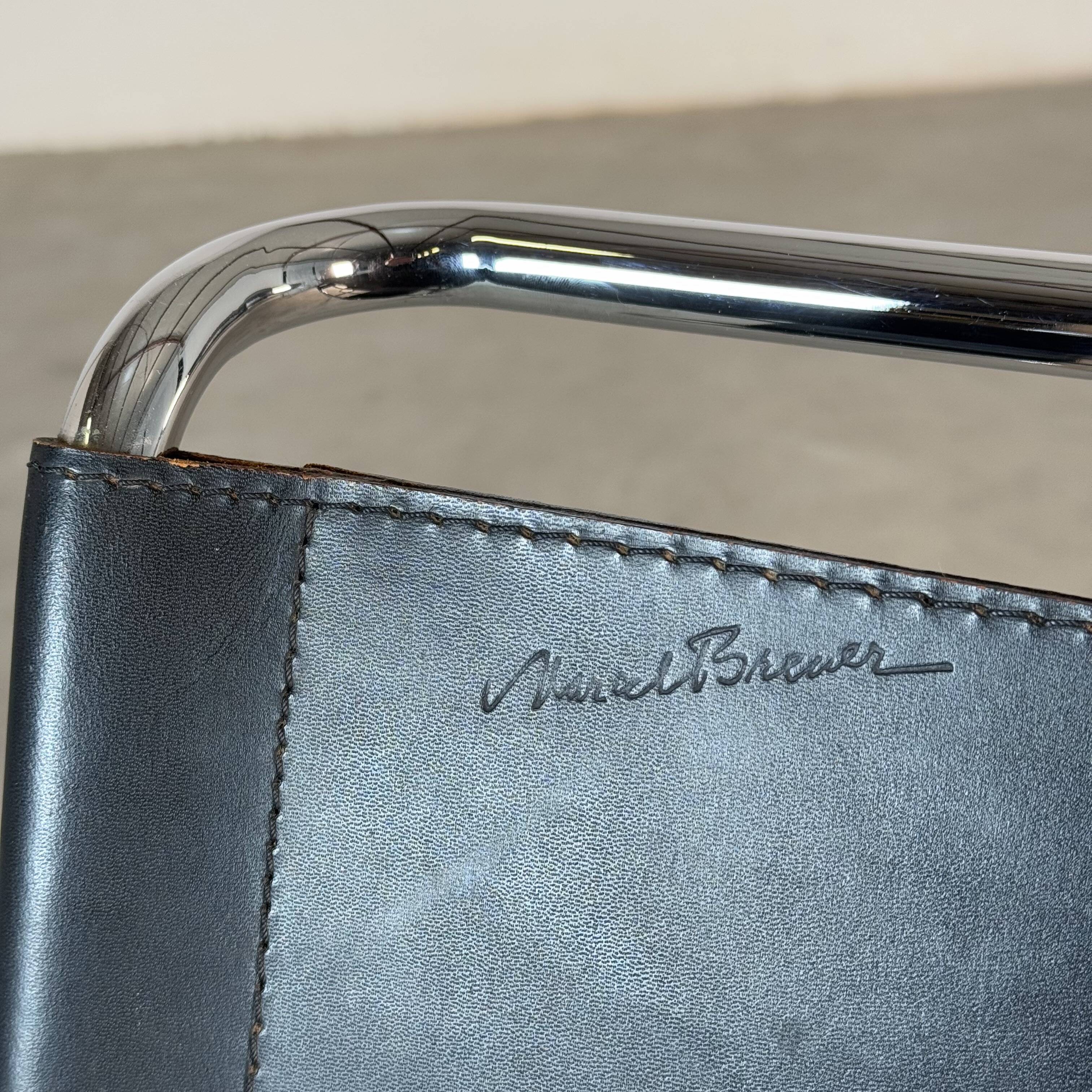 Marcel Breuer Wassily Chair for Gavina, Bauhaus Icon in Leather, 1960s