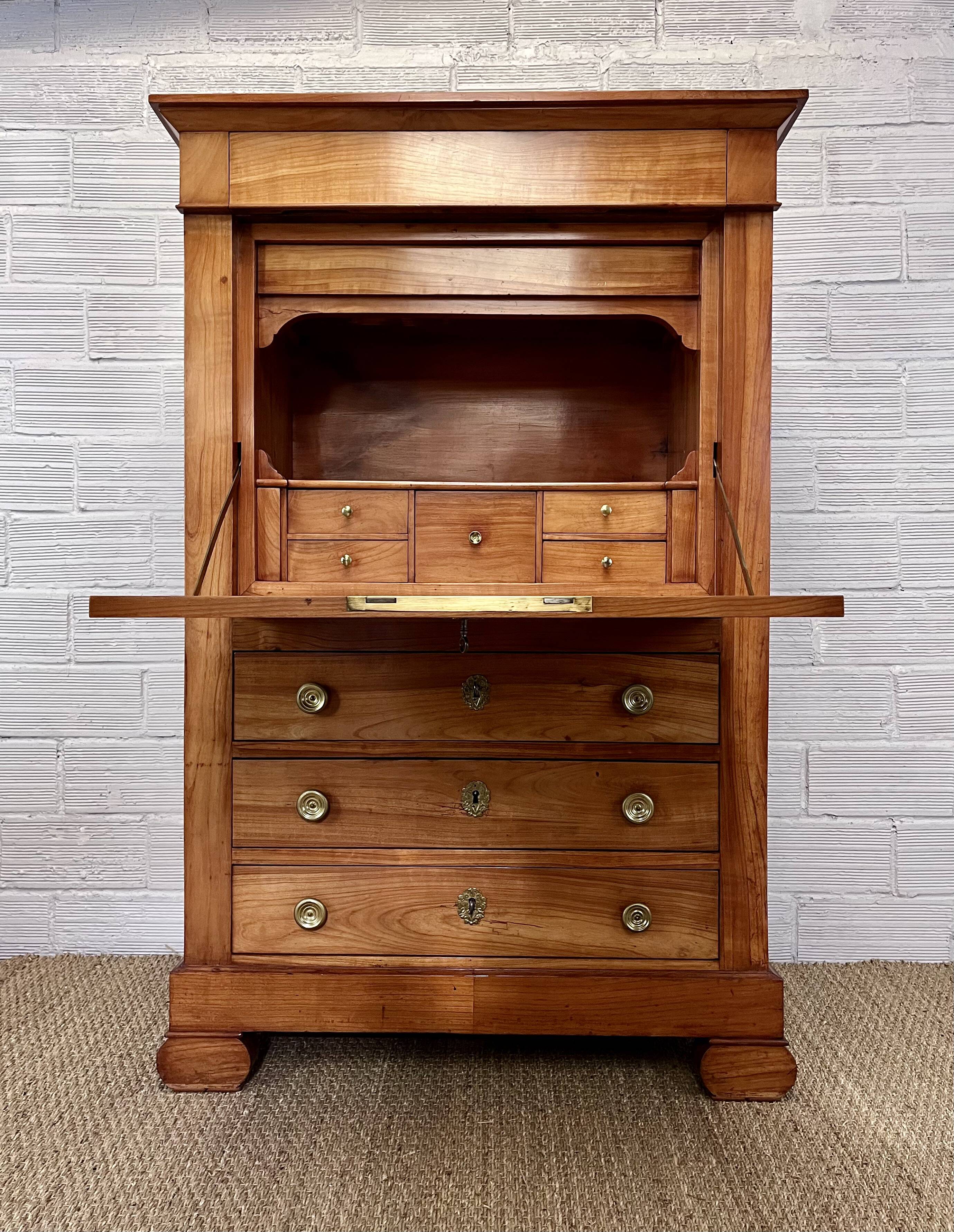 Directory secretary in solid cherry wood