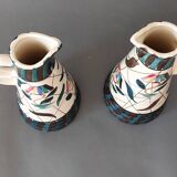 Pair of vases with handles made in Belgium 1950/1960.