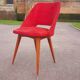 Red mould barrel chair