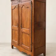 Antique two-door wardrobe, 18th century French country style.