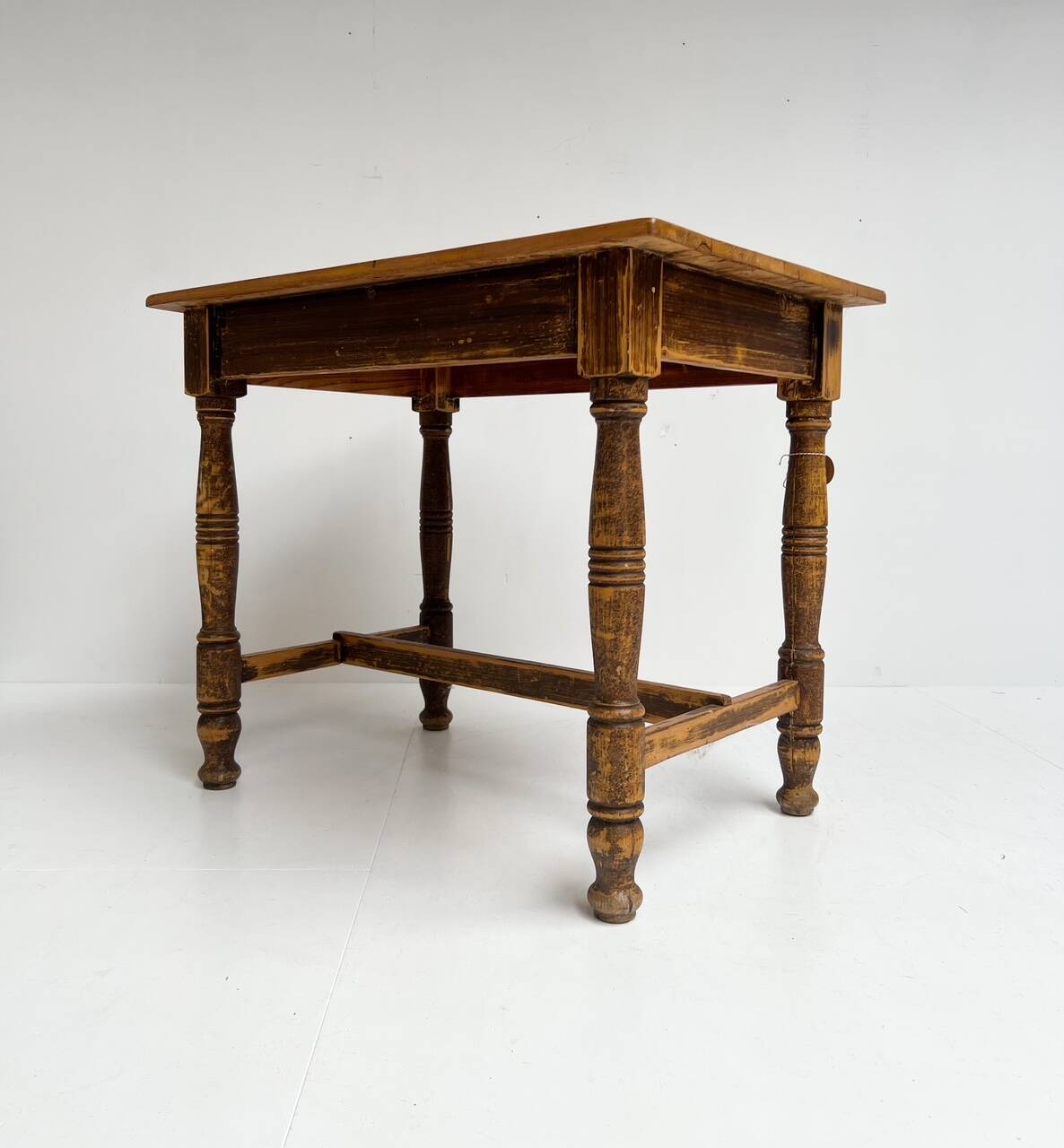 Brocante brown dining table, 1970's