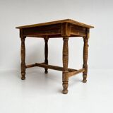 Brocante brown dining table, 1970's