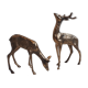 Duo cerf et biche en laiton