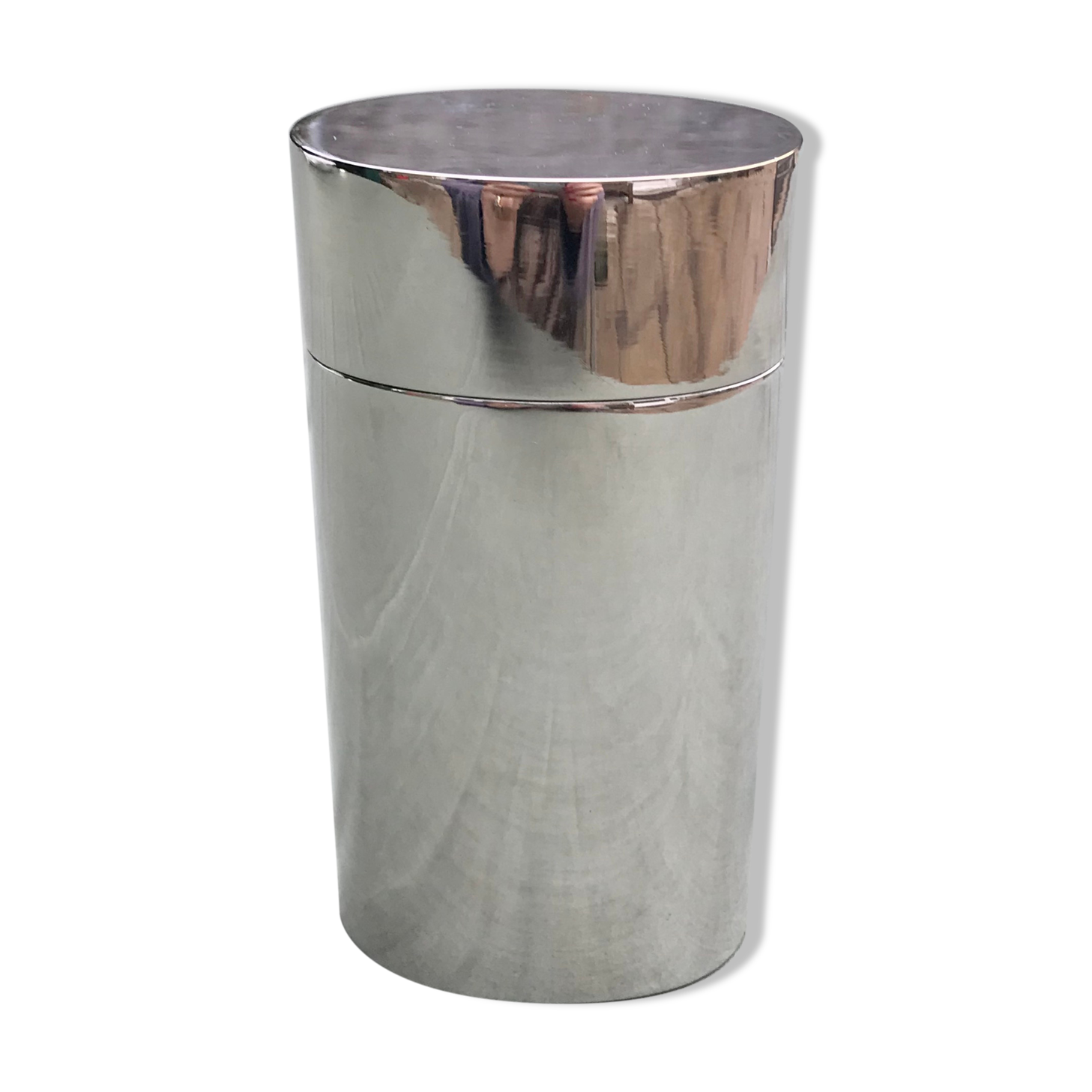 Cigar box Oval Silver metal