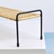 Carl Aubock side table, flower bench, iron, rattan, wicker, Austria, 1950s