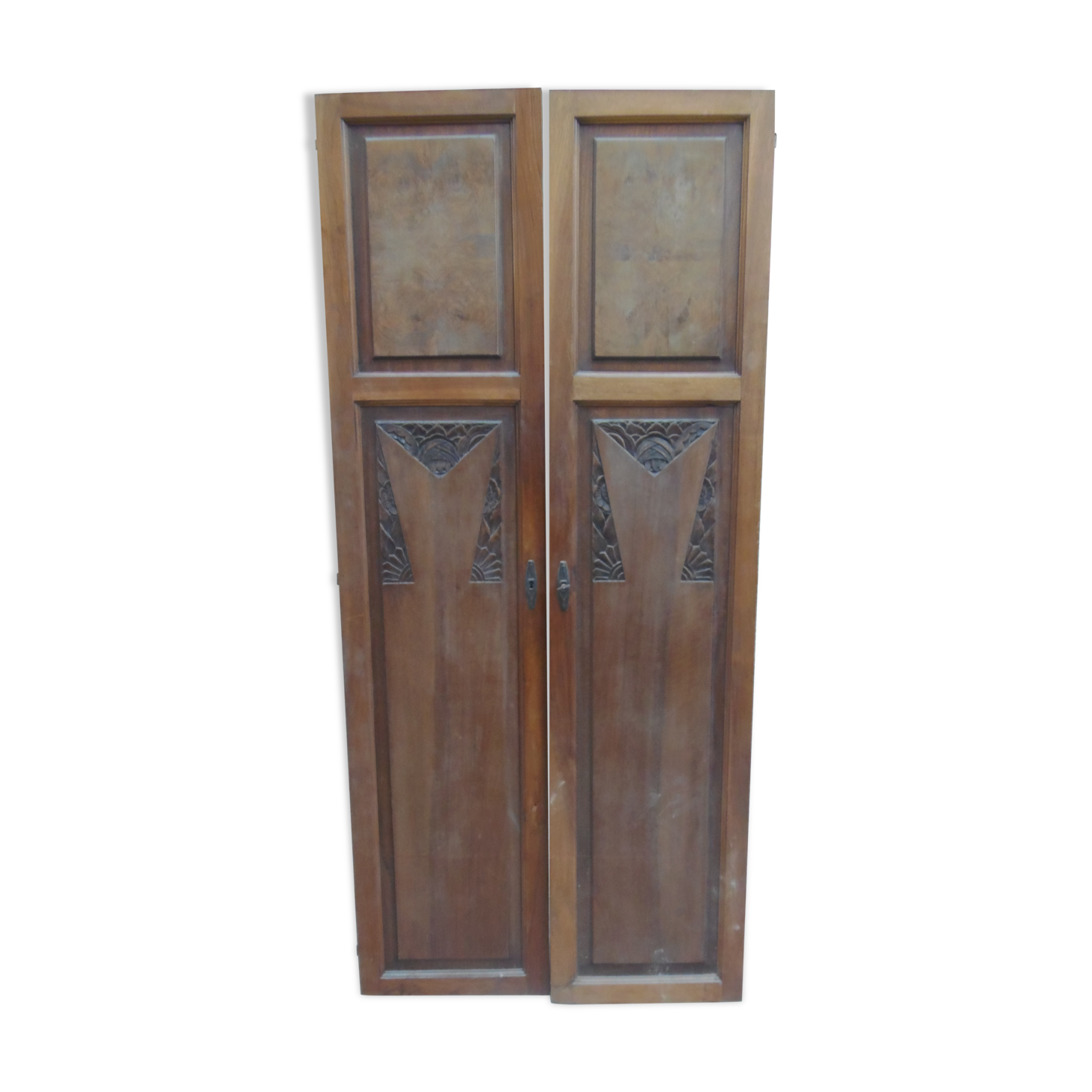 Art deco wood cabinet doors