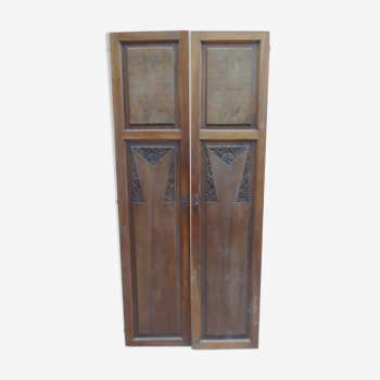 Art deco wood cabinet doors