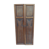 2 portes d'armoire art déco en bois