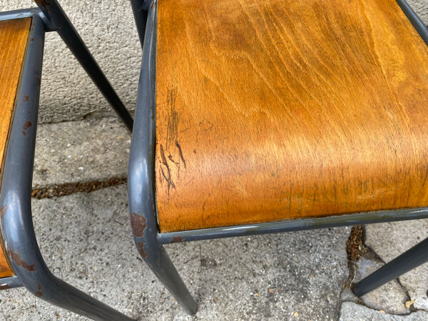 Chaises d’école adulte mullca 511 design vintage atelier indus 70/80