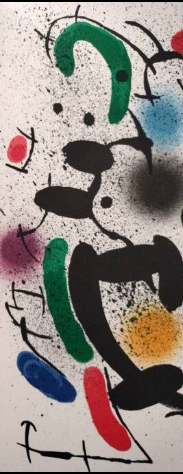 Magnificent original lithograph by Joan Miró, Mourlot-Maeght Paris 1972.