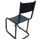 Old metal blue children's chair