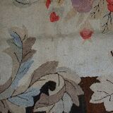 Handmade antique American hooked rug 5.10' x 8.10' (180cm x 272cm) 1880s - 1B539