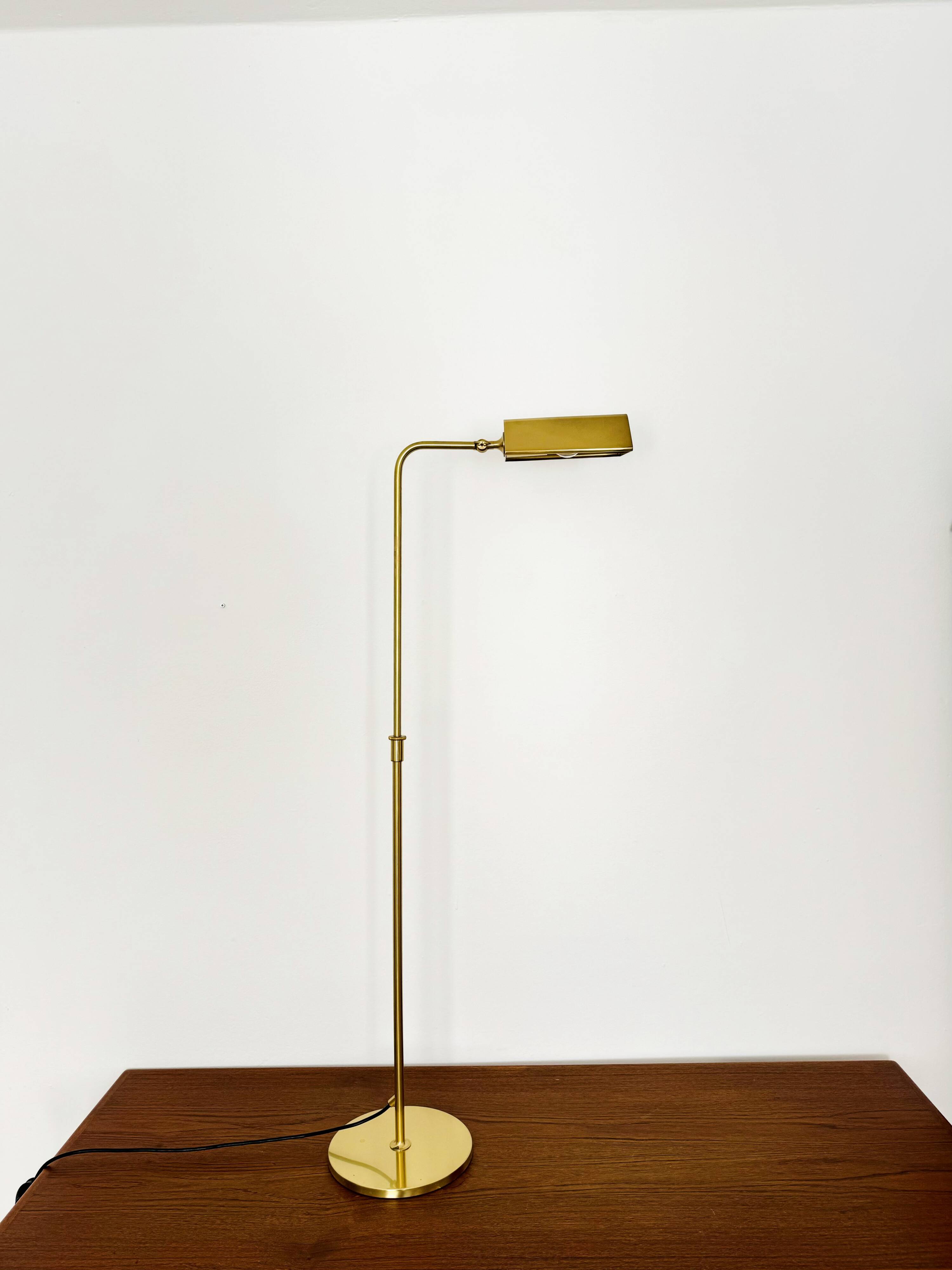 Adjustable Brass Floor Lamp by Florian Schulz