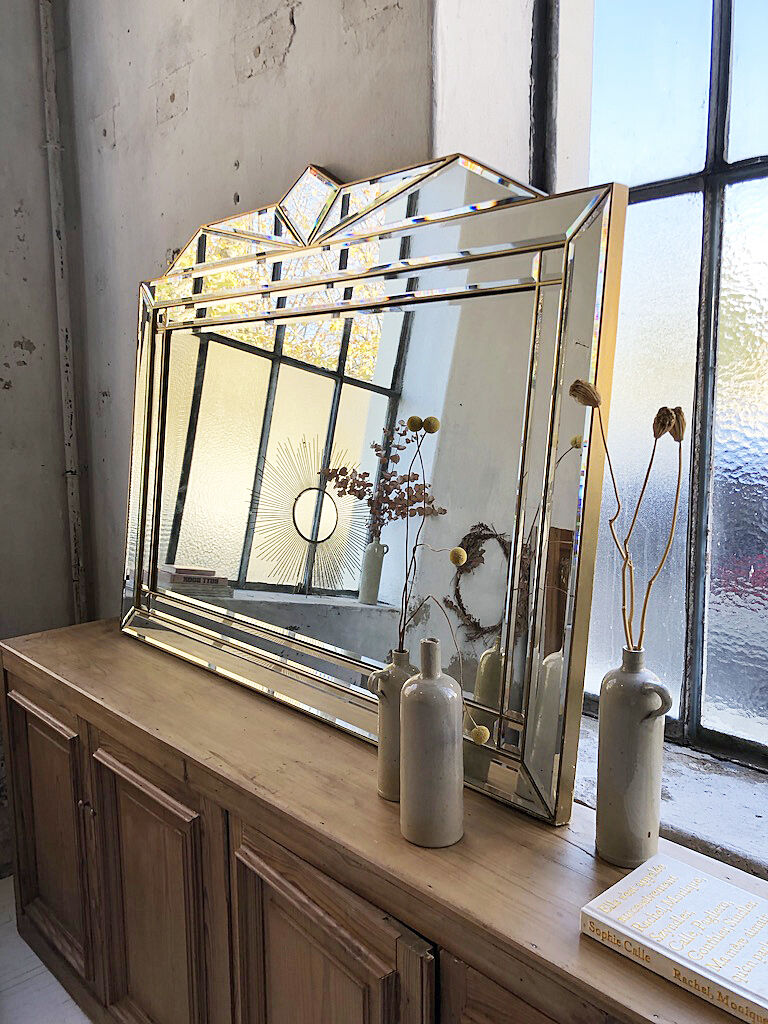 Italian design milked gold mirror