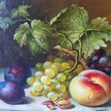 Original oil on canvas signed by Antonio De Giovan, classical still life.
