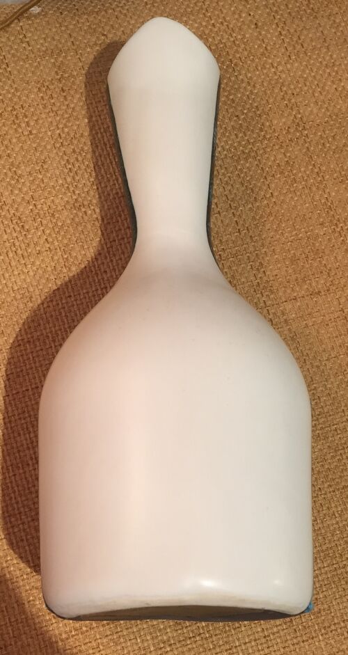 Vase luc Vallauris in white and black ceramic