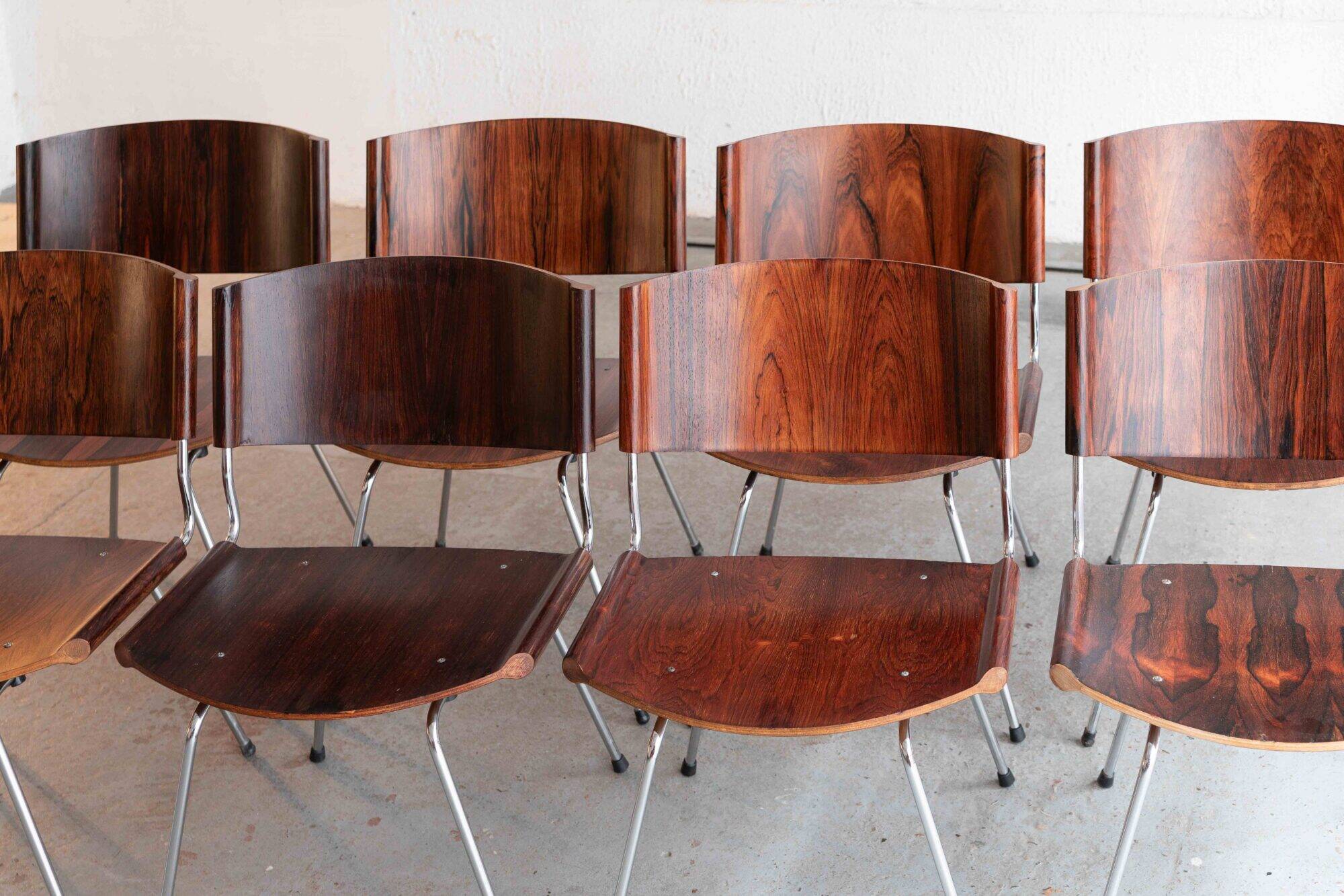 Set of 8 dining chairs by Nanna Ditzel