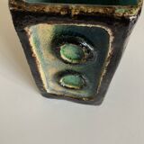 Mid century potter's vase in crystallized enameled earth