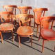 Set de 6 chaises bistrot rouge