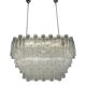 Contemporary Modern Oval "Tronchi" Murano Glass Chandelier