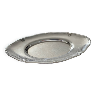 HOKA Small Silver Metal Appetizer Dish 16 cm / 8 cm
