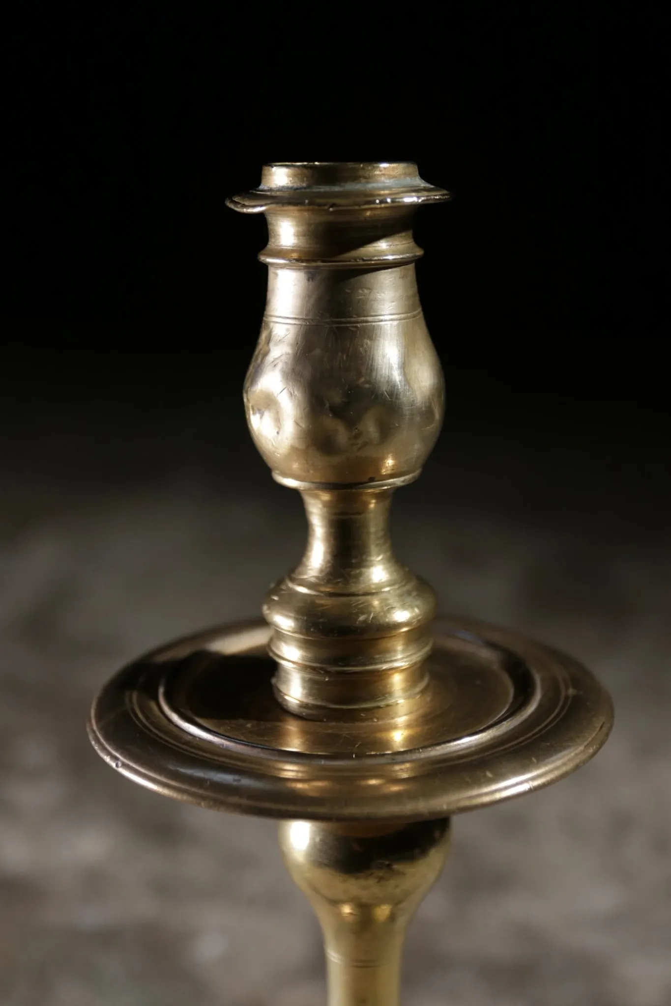 17th-century French brass candlestick – circa 1690