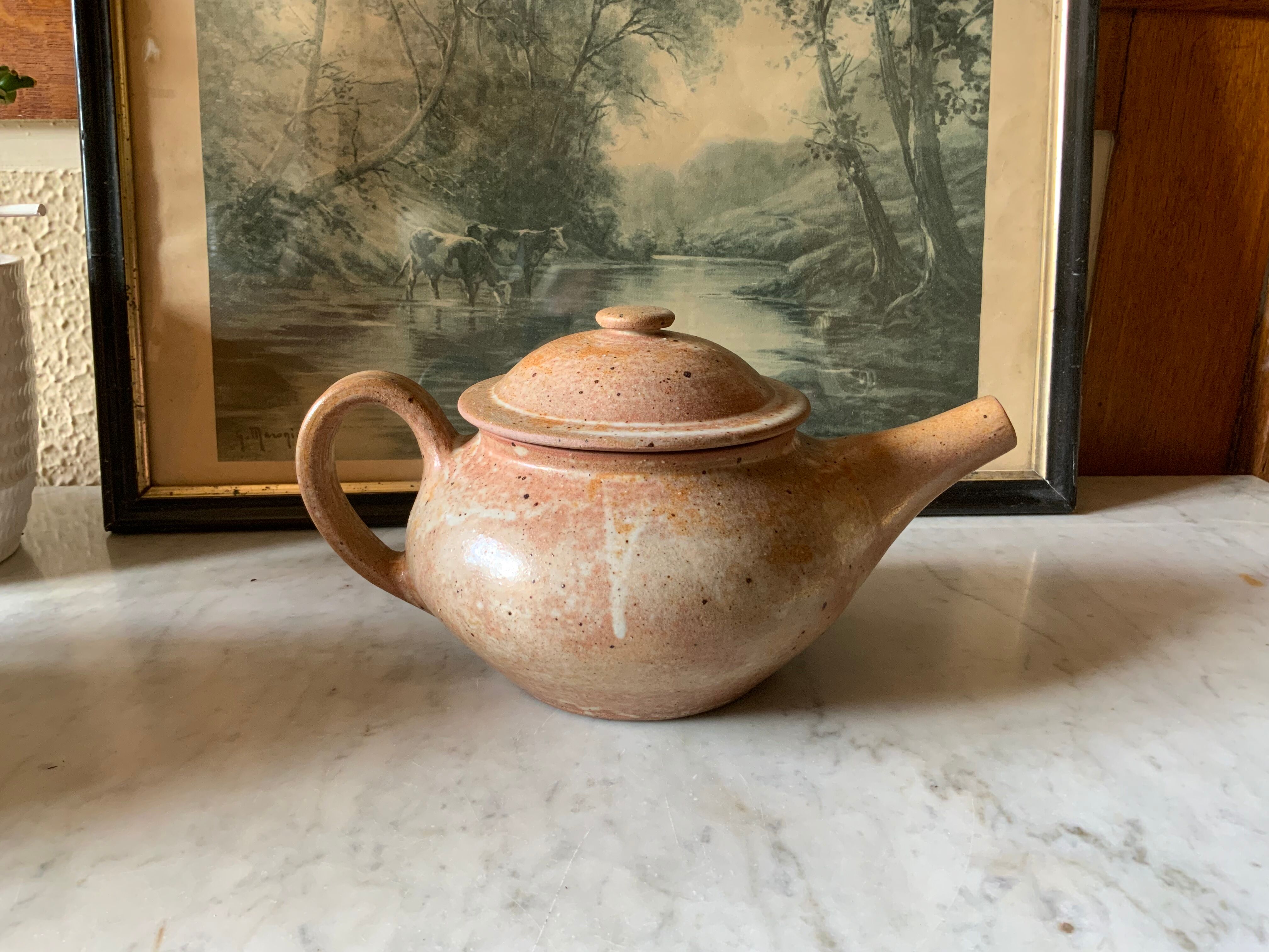 Théière vintage en grès de Loire