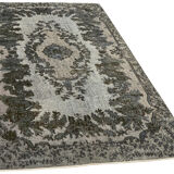 Handmade contemporary oriental 1970s 168 cm x 260 cm grey carpet