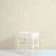 Scandinavian bedside table painted in white