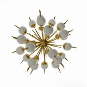 Large Sputnik Murano Glass and Brass Chandelier