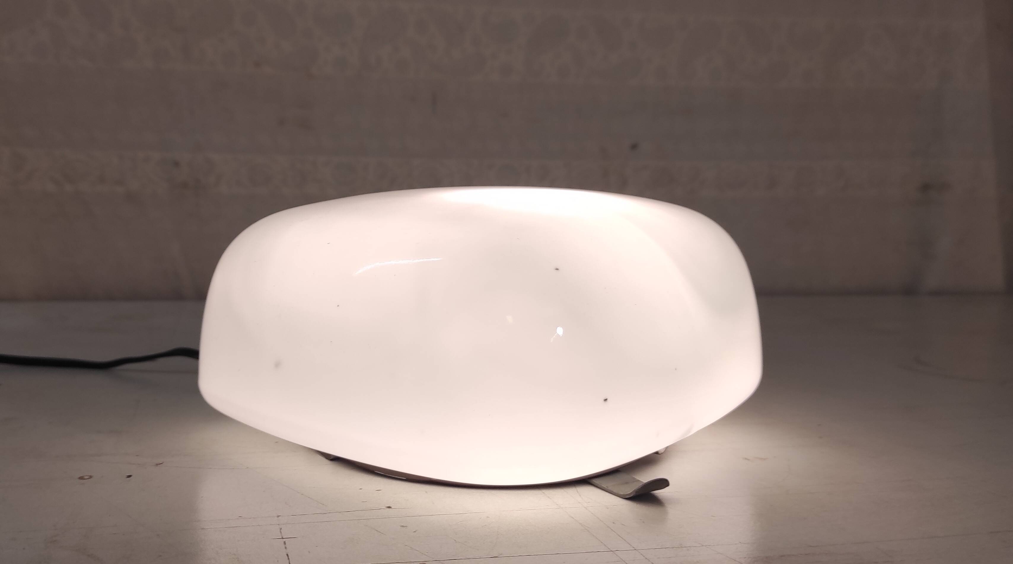 Ceiling light, square wall lamp in opaline, mid-20th century.